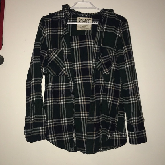 Garage green plaid shirt - Picture 2 of 3